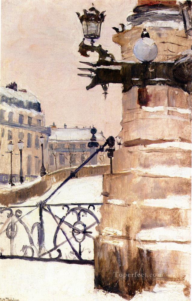 Vinter I Paris Winter in Paris Norwegian Frits Thaulow Oil Paintings